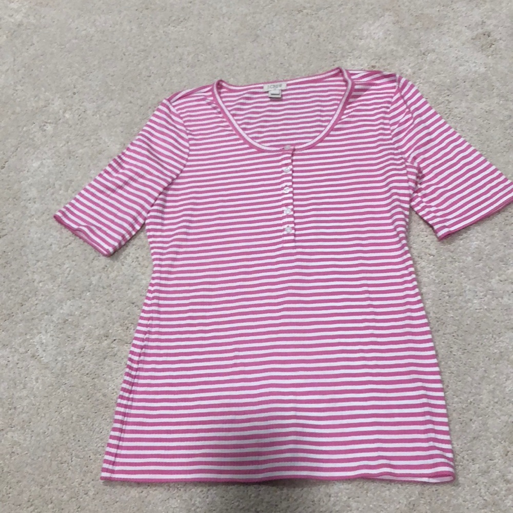 Pink & white striped top